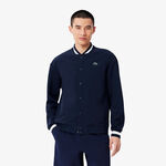 Abbigliamento Lacoste Lacoste Djokovic Giacca Da Allenamento Uomini-Blu Scuro,Bianco
