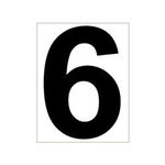 Strumenti per campi da tennis Tegra Tegra Platzziffer 6 Schild-Bianco,Nero