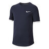 Court Dry Maglietta Ragazzi - blu scuro, bianco