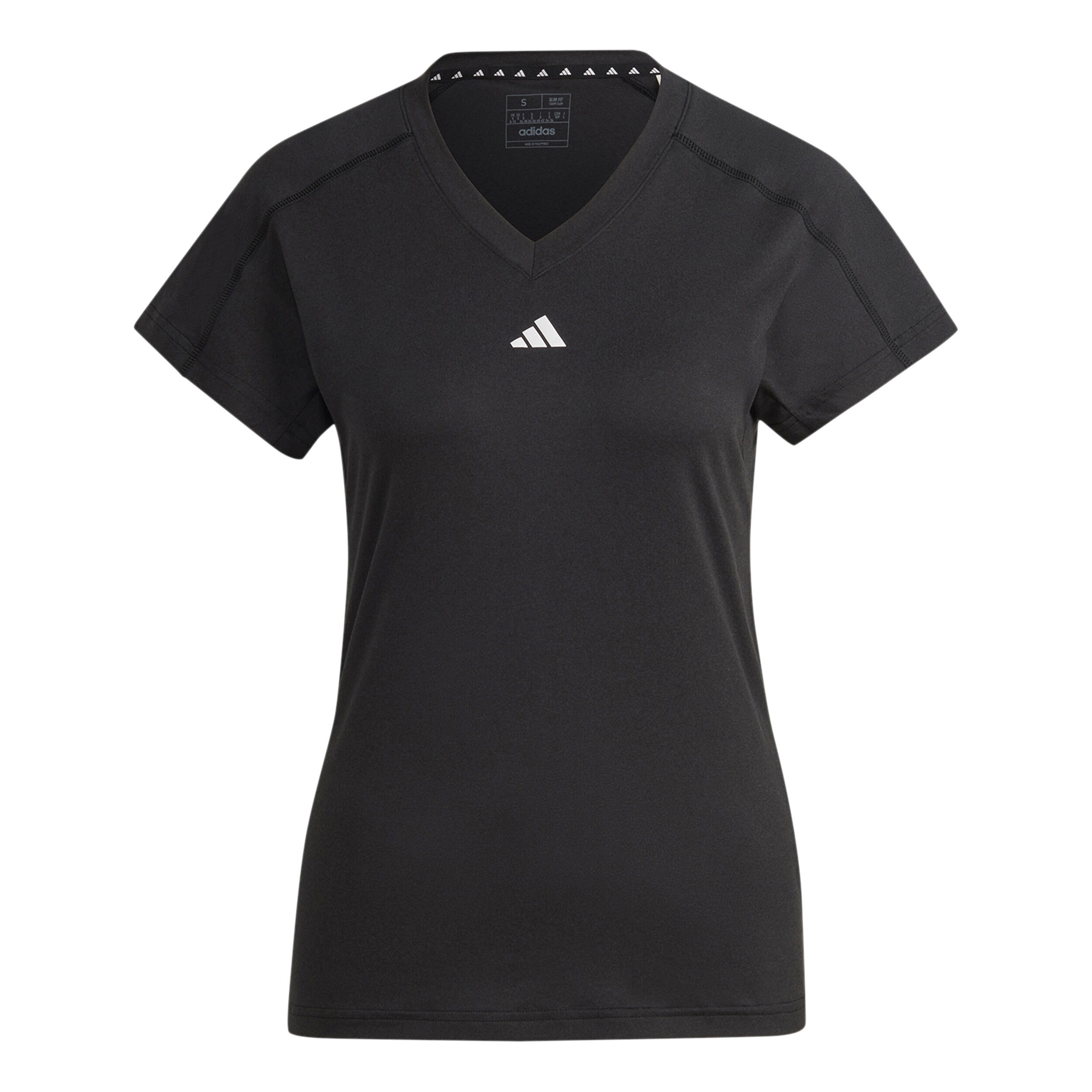 Essentials AEROREADY Train Minimal Branding V Neck Maglietta Donna Nero