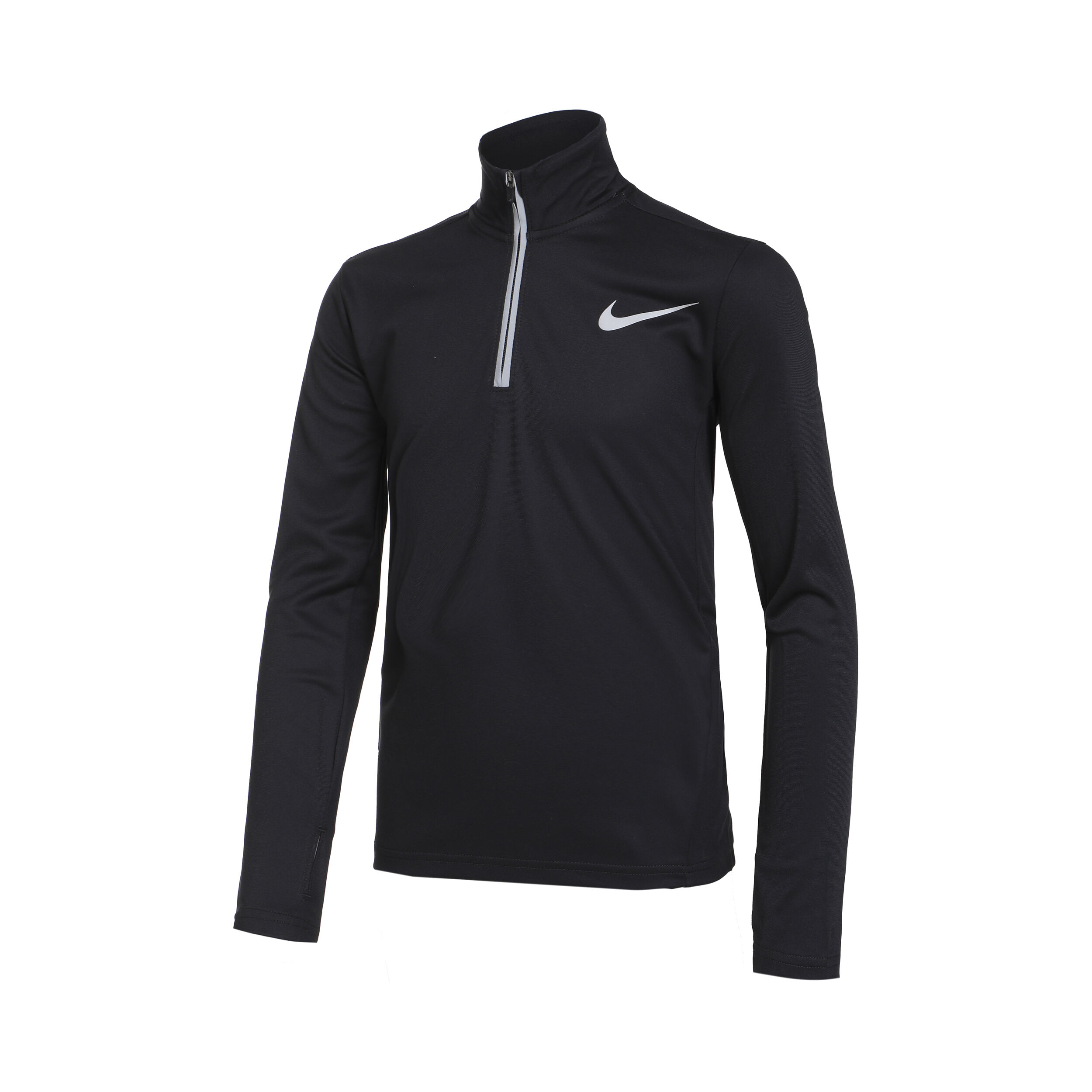 Dri Fit Poly 1 4 Zip Manica Lunga Ragazzi Nero