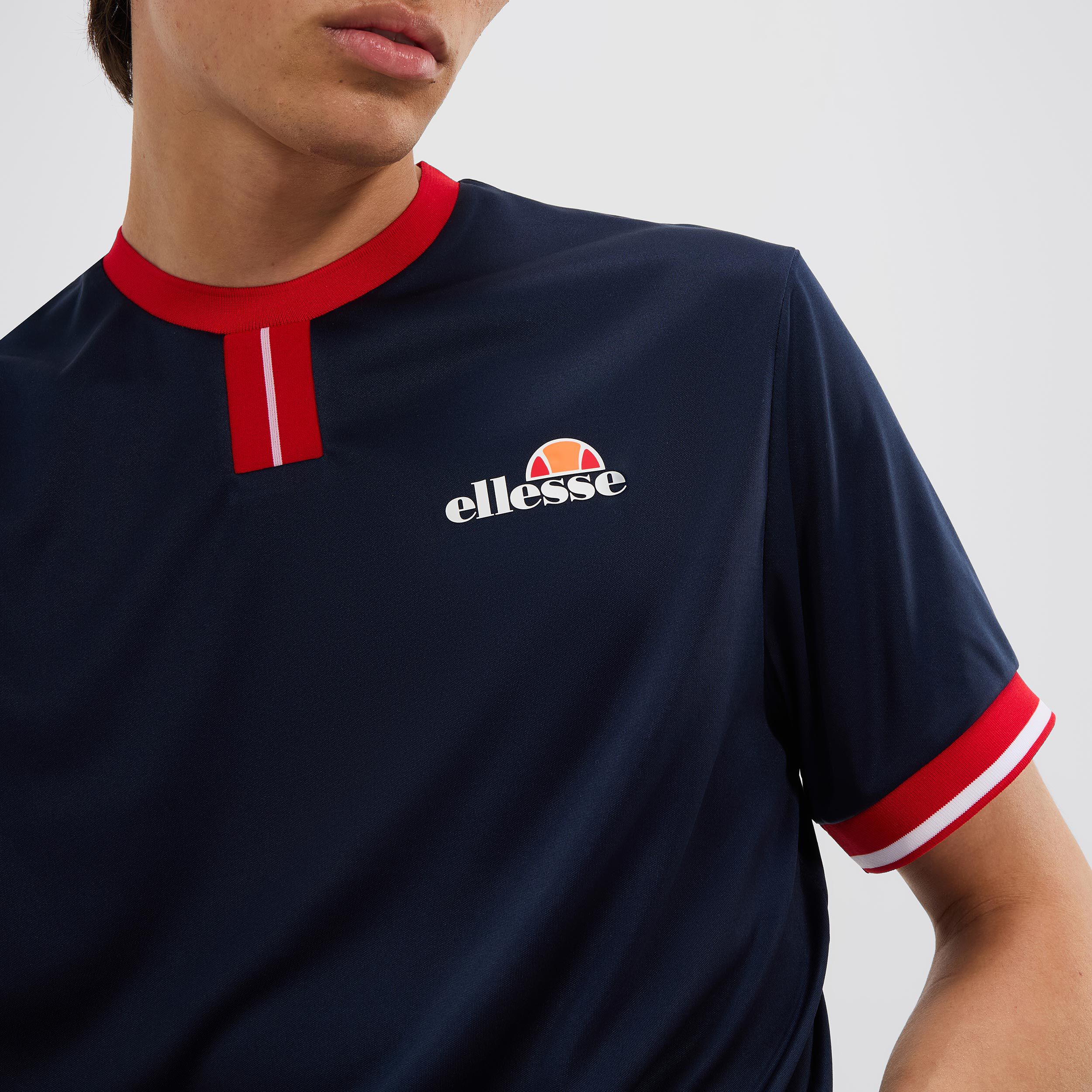 Buy Ellesse Clinton Maglietta Uomini Blu Scuro Rosso online Tennis Point IT