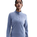 Abbigliamento Nike Nike Swift Half-Zip Longsleeve Camicia da corsa Donna-grigio-blu, argento