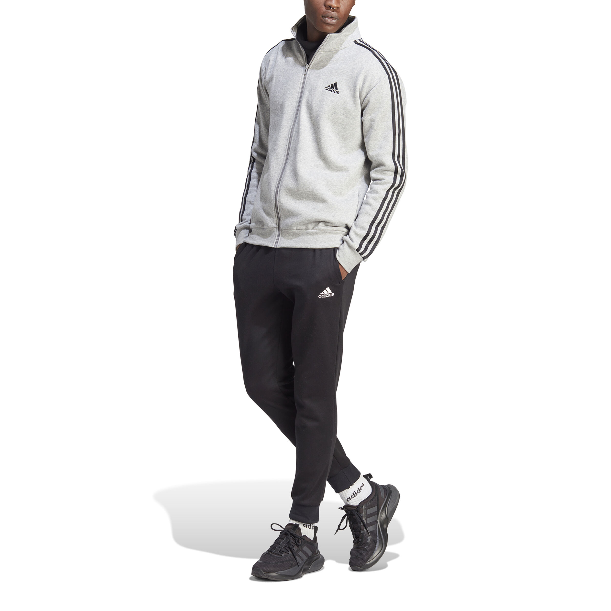 Buy adidas 3Stripes Training Tuta Da Allenamento Uomini Grigio Chiaro Nero online Tennis Point IT