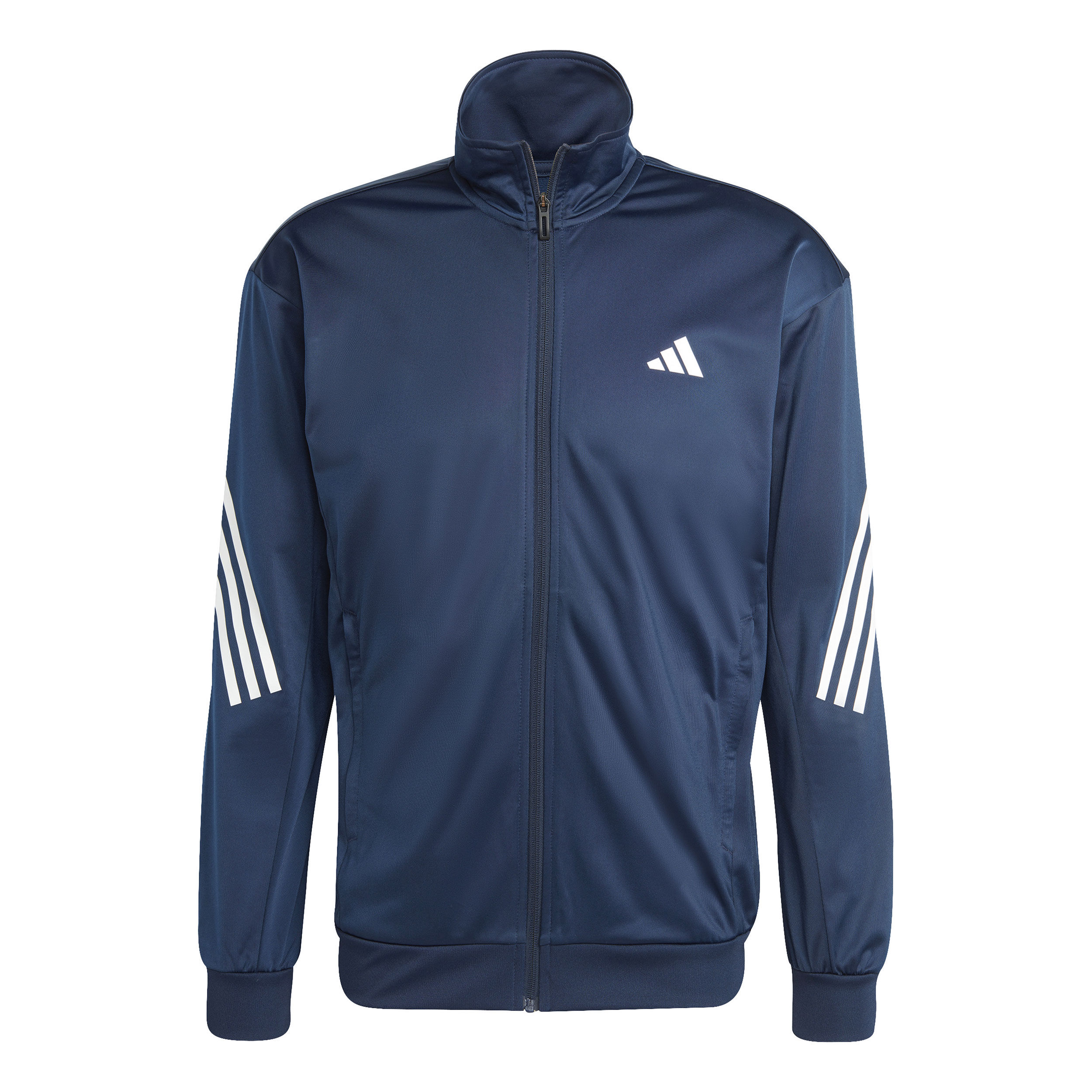 3 Stripes Knit Giacca Da Allenamento Uomini Blu Scuro Bianco