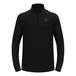 Abbigliamento Odlo Odlo Essential Ceramiwarm 1/2 Zip Camicia Da Corsa Uomini - Nero