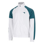 Abbigliamento da tennis Diadora Diadora Match Giacca da allenamento Uomini-bianco, color petrolio