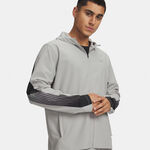 Abbigliamento Under Armour Under Armour Velociti Storm Hooded  Giacca da corsa Uomini-grigio, nero