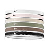 Nike Flex Classic Fascia Per Capelli Confezione Da 6-Bianco,Blu Scuro