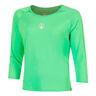 Joy Mixed Manica lunga Donna-verde, bianco
