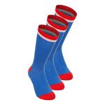 Abbigliamento Da Tennis BIDI BADU Bold Bro III Crew Printed Move Socks 3 Pack - blue/white/red