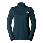 Abbigliamento The North Face The North Face Flex 1/4 Zip Camicia Da Corsa Donna-Verde Scuro