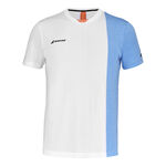 Abbigliamento Babolat Babolat Play Crew Neck Maglietta Uomini - bianco, blu chiaro