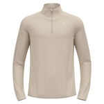Abbigliamento Odlo Odlo Zeroweight Warm Mid Layer 1/2 Zip Camicia Da Corsa Uomini-Argento
