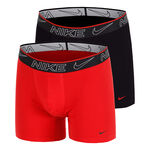 Abbigliamento Nike Nike Elite Cotton Stretch Boxer Confezione Da 2 Uomini-Nero,Rosso