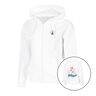 Create Flower Zip Felpa Donna-Bianco,Multicolore