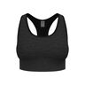 Seamless Medium Padded Reggiseni Sportivi Donna-Nero