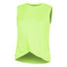 Twist Front Canottiera Donna-Verde Neon