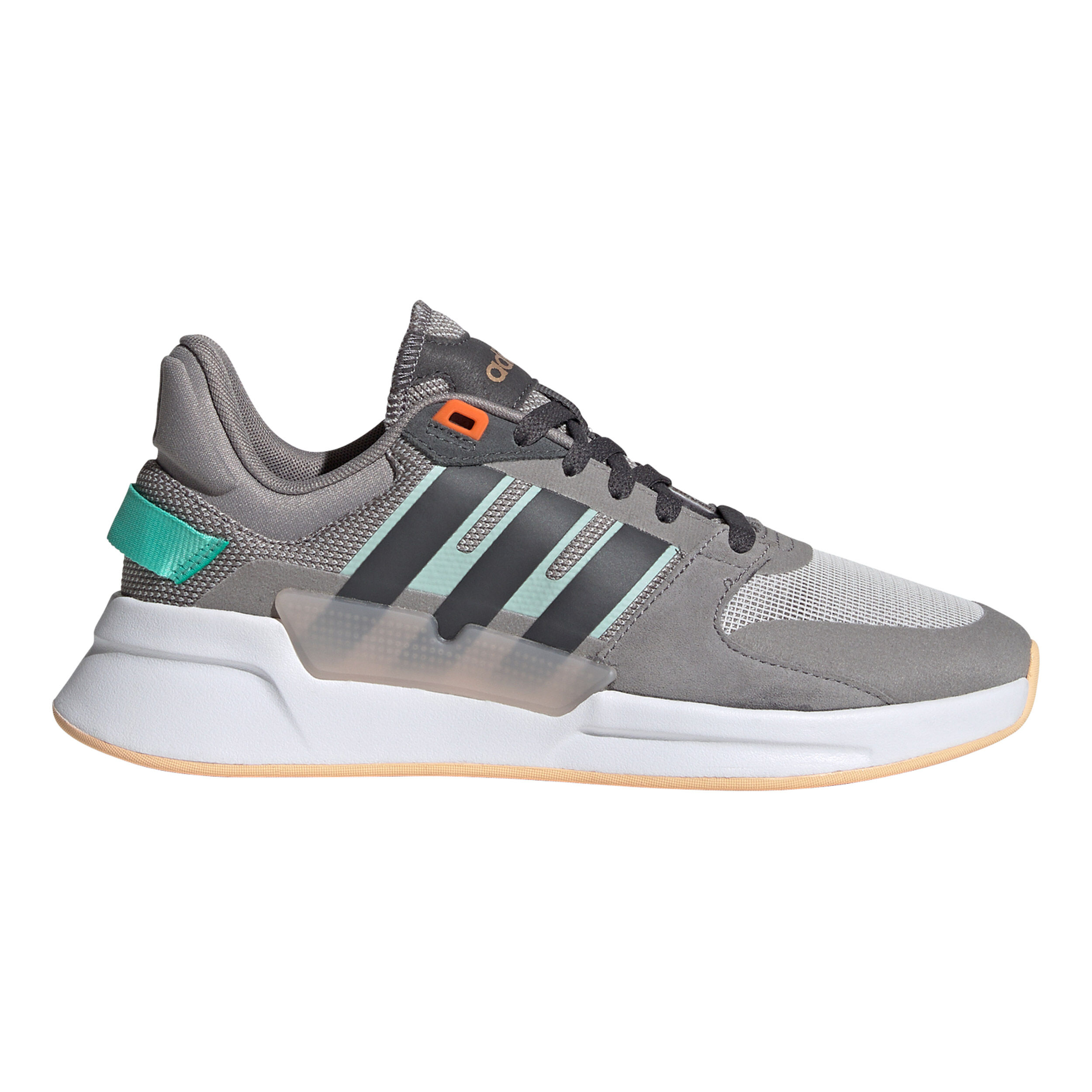 Run 90s Scarpa Per Il Tempo Libero Donna Grigio Scuro Nero