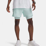 Abbigliamento Under Armour Under Armour Launch 5in 2in1  Pantaloncini da corsa Uomini-mint, nero