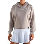 Padelbekleidung Endless Endless Hypersoft Felpa con cappuccio Donna-beige
