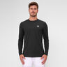 Crew Roundneck Manica Lunga Uomini-Nero