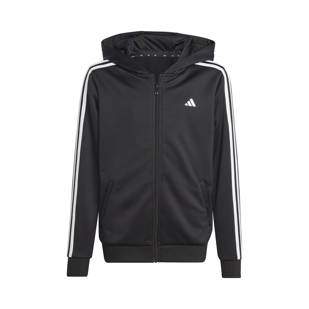 Image of Essentials Train AEROREADY 3-Stripes Regular-Fit Full-Zip Felpa Ragazzi