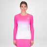 Crew Gradiant Manica Lunga Donna-Rosa,Bianco