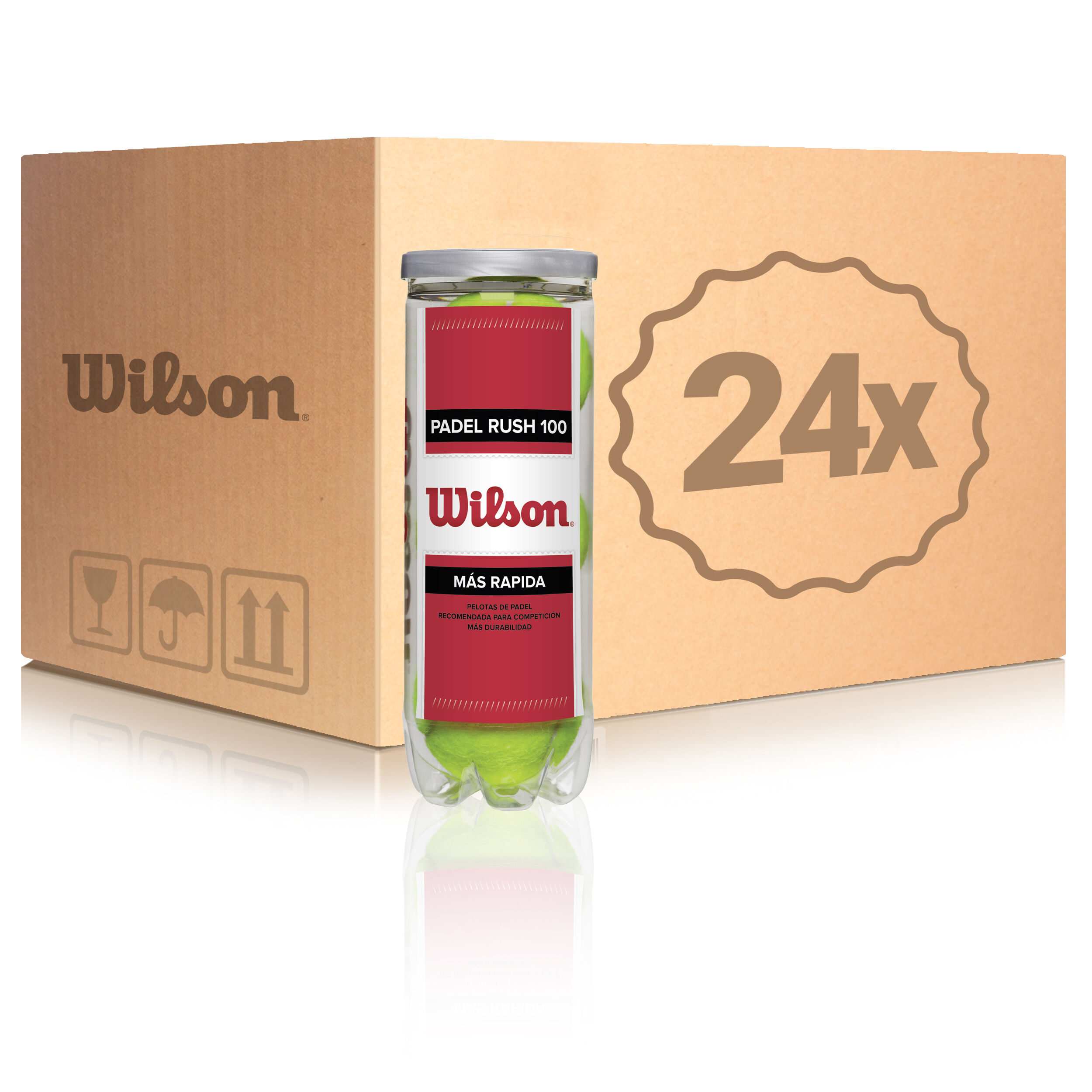 2021 disponibili subito Wilson RUSH 100 cartone da 24  tubi palle da padel mod 