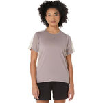Abbigliamento ASICS ASICS Fujitrail Elite Camicia da corsa Donna-grigio, beige