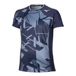 Abbigliamento da tennis Mizuno Mizuno Daybreakers Shadow Graphic Maglietta Uomini-Grigio Scuro