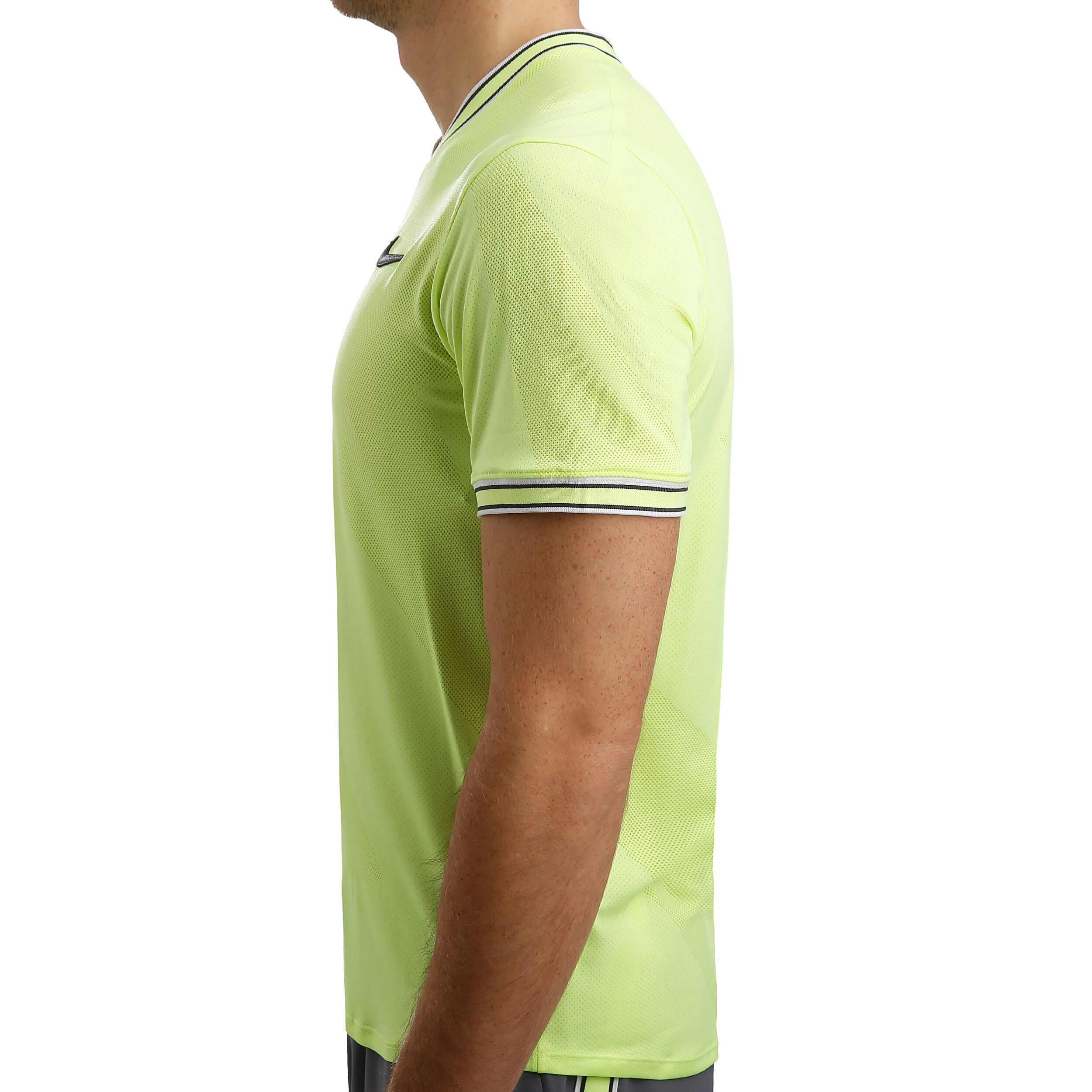 Rafael Nadal Aeroreact Jaquard Maglietta Uomini Giallo Limone Grigio