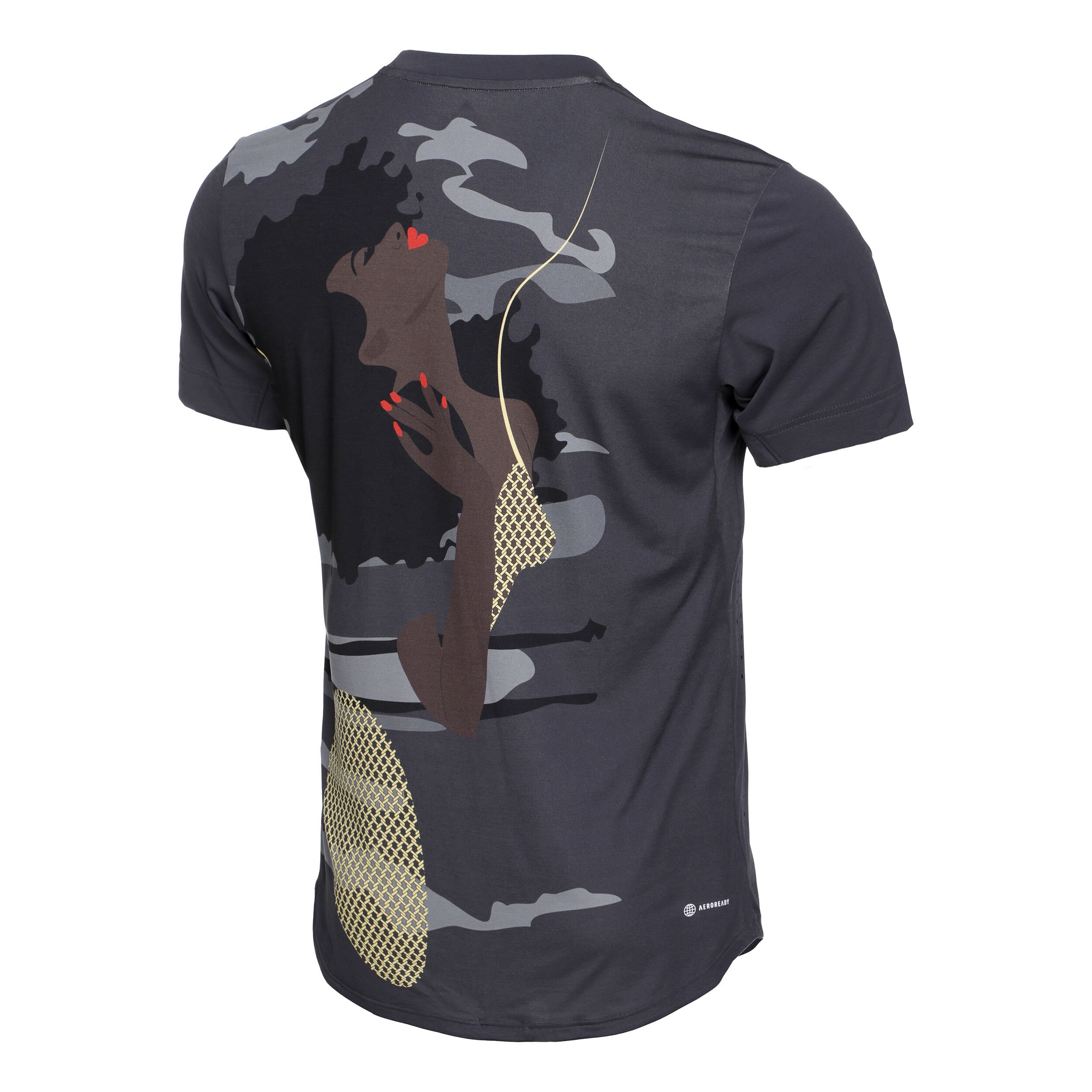 New York Printed Maglietta Uomini Grigio