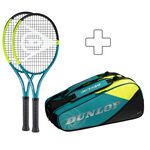 Confezione Di Racchette Dunlop 2x D TF 25 SX300 plus Schlägertasche