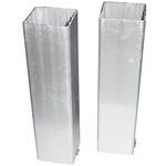 Strumenti per campi da tennis Tegra Tegra Sostegno Da Terra Per Rete In Confezione Doppia,Quadrato-Argento