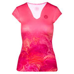 Abbigliamento BIDI BADU BIDI BADU Bella 2.0 Tech V-Neck Maglietta Donna-Rosa,Multicolore