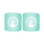 Abbigliamento da tennis Quiet Please Quiet Please Short Polsino anti sudore Confezione da 2 Unisex - turchese, bianco