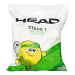 Palline da tennis HEAD HEAD Stage 1 Green Sacchetto da 72 