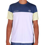 Abbigliamento da tennis Sergio Tacchini Sergio Tacchini Prave 024 PL Maglietta Uomini - grigio-blu, bianco