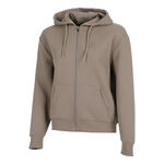 Abbigliamento da tennis Quiet Please Quiet Please Tonal Core Zip Felpa Donna - grigio, marrone
