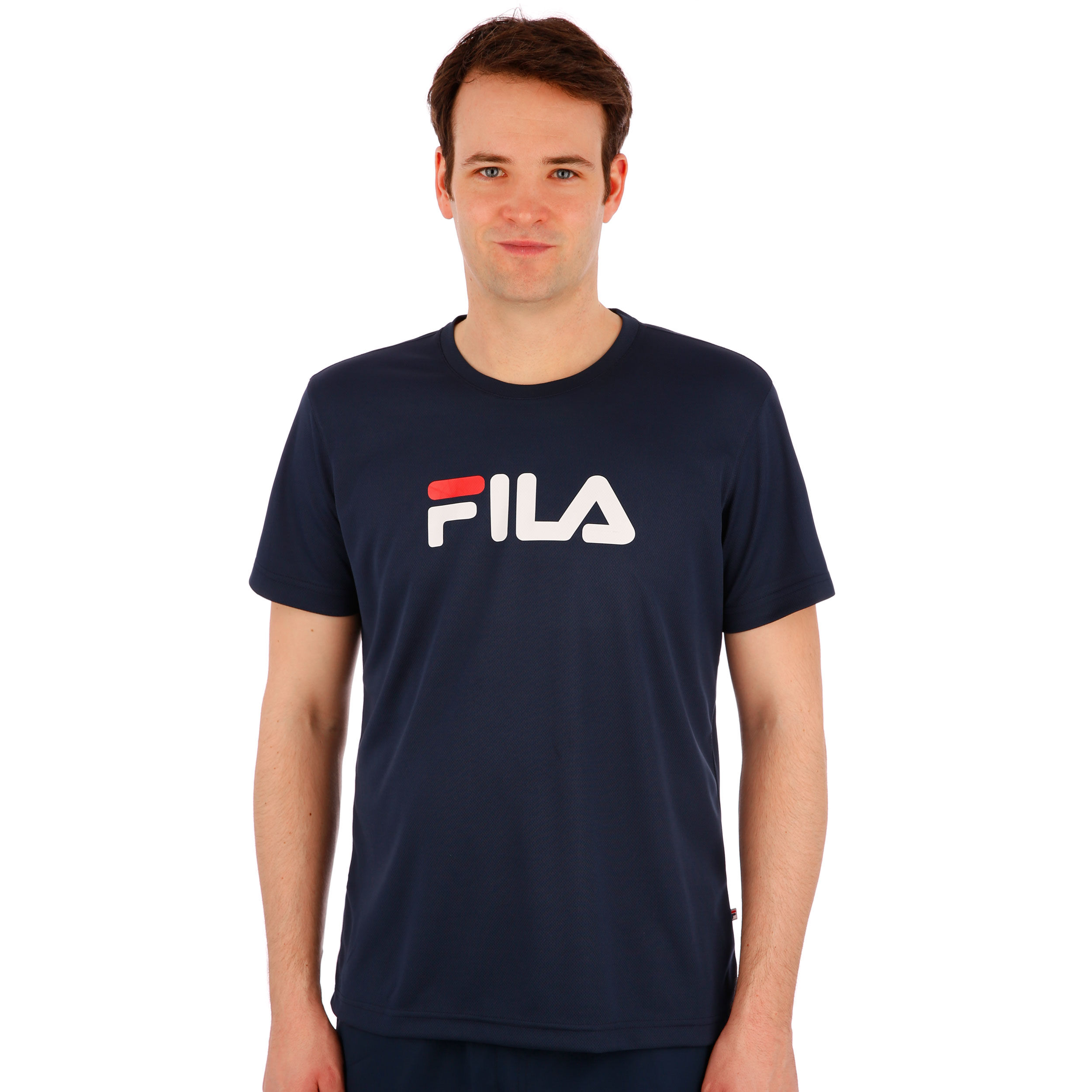 Buy Fila Logo Maglietta Uomini Blu Scuro Bianco online Tennis Point IT