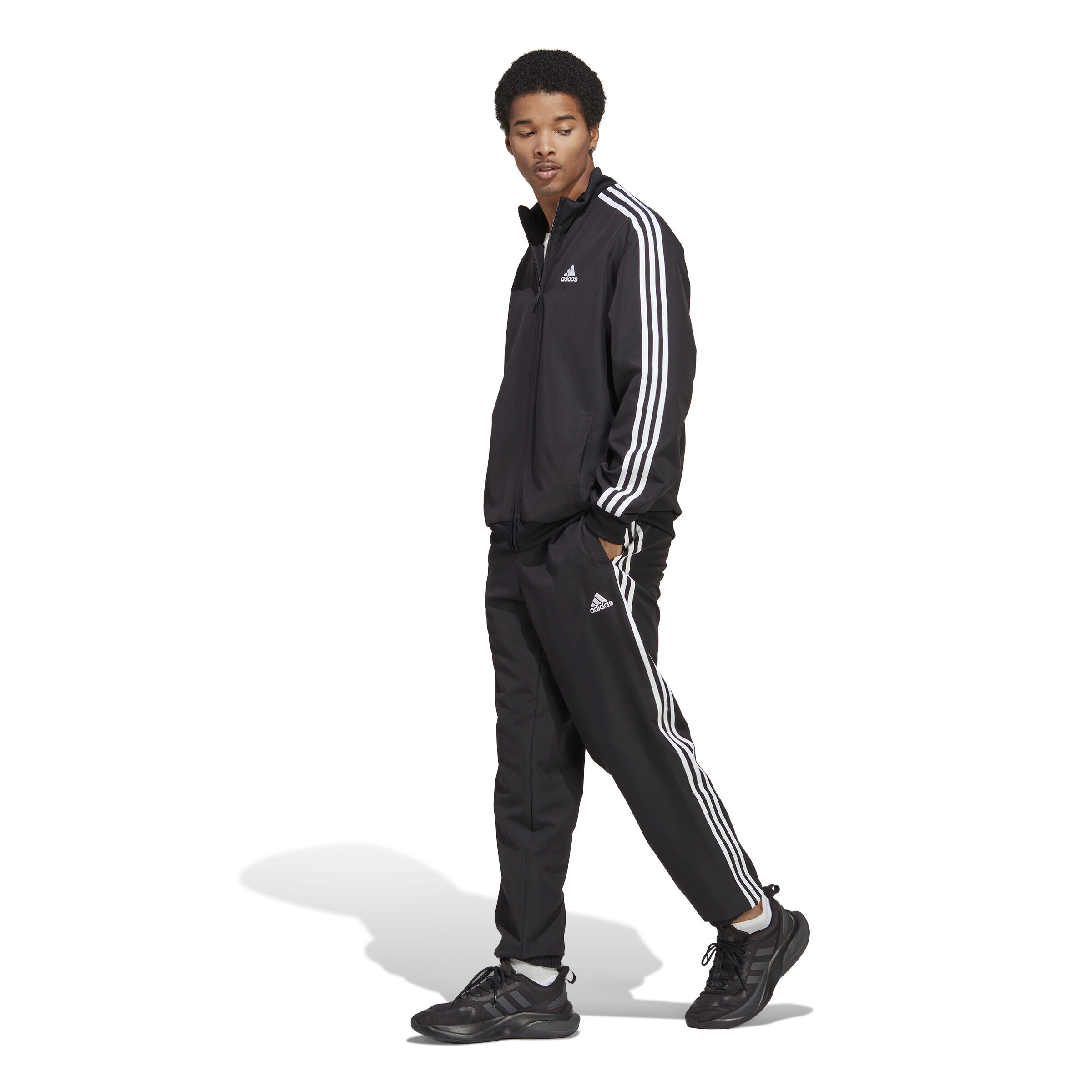 Buy adidas 3 Stripes Woven Tuta Da Allenamento Uomini Nero Bianco online Tennis Point IT