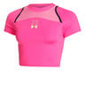 Run Anywhere Crop Camicia Da Corsa Donna-Rosa,Nero