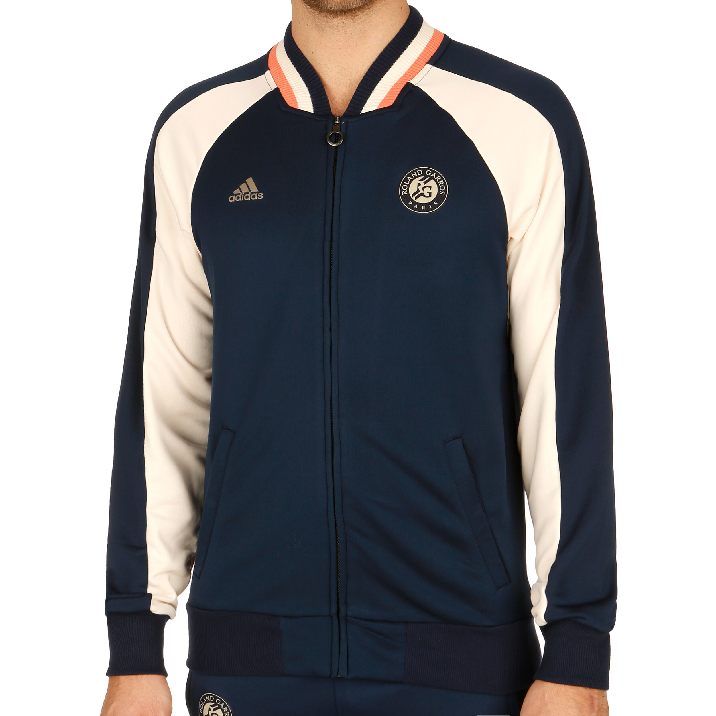adidas Roland Garros Giacca Da Allenamento Uomini - Blu Scuro, Beige compra online | Tennis-Point