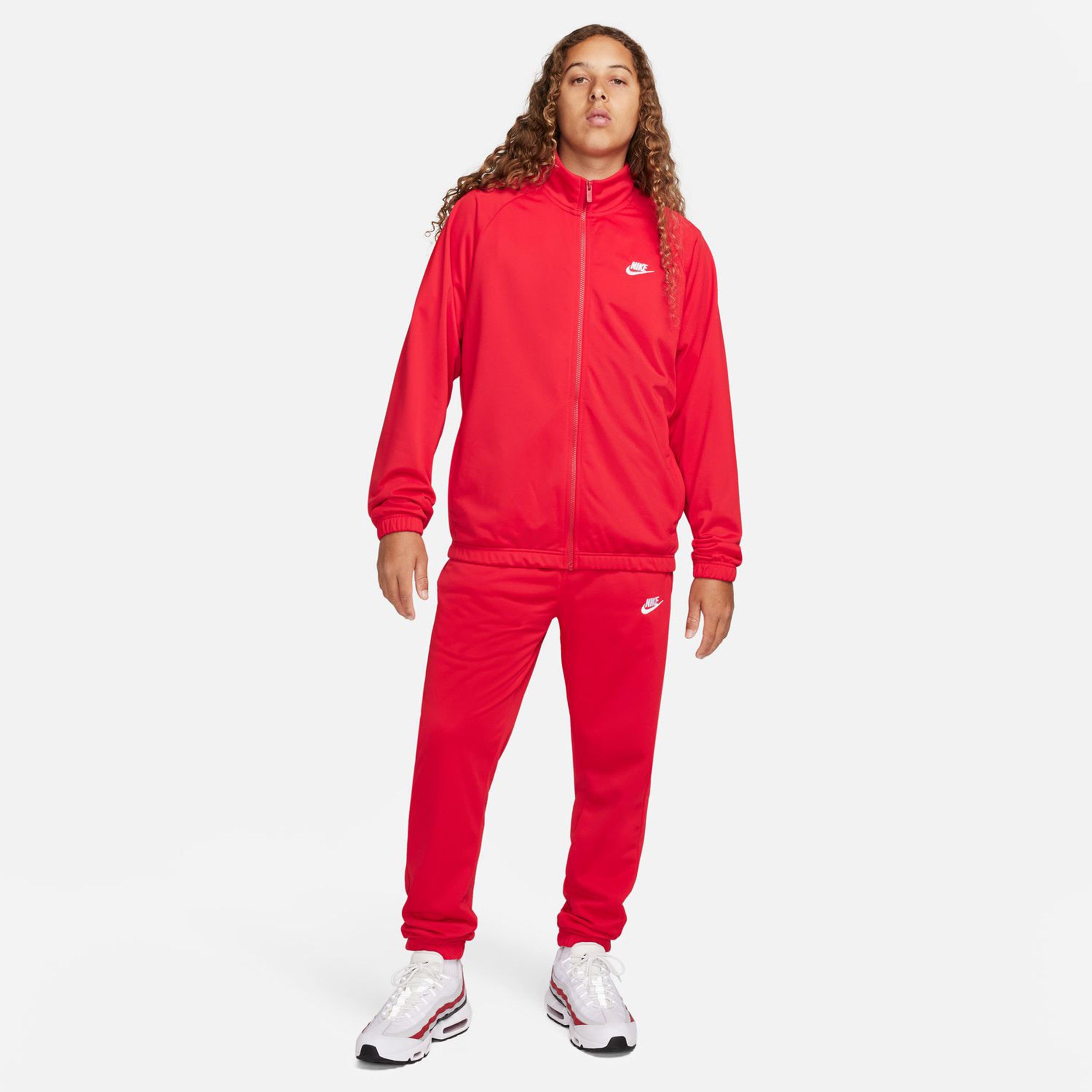 Tuta nike sale rosso strisce bianche