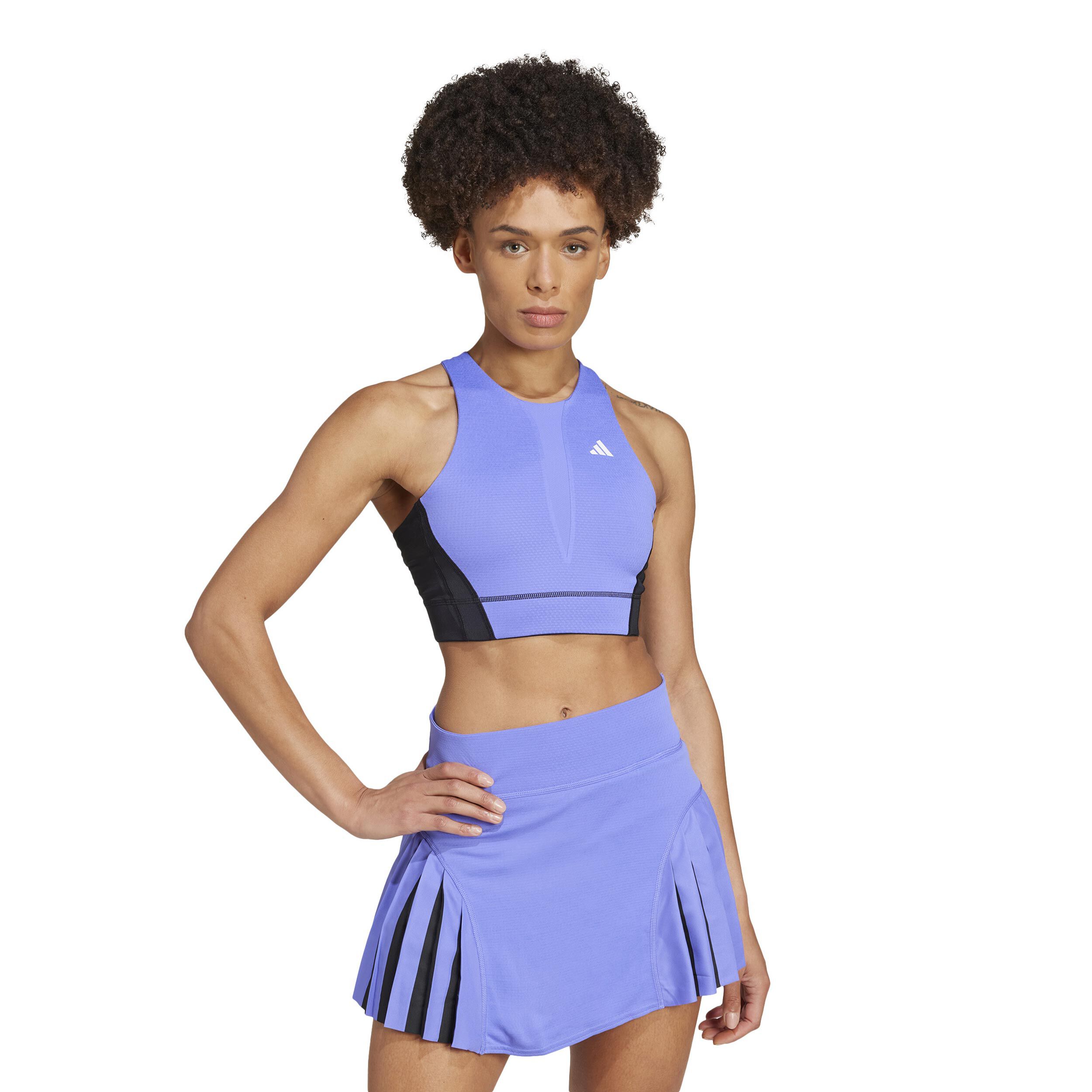 Crop Pro Canottiera Donna Lilla Multicolore
