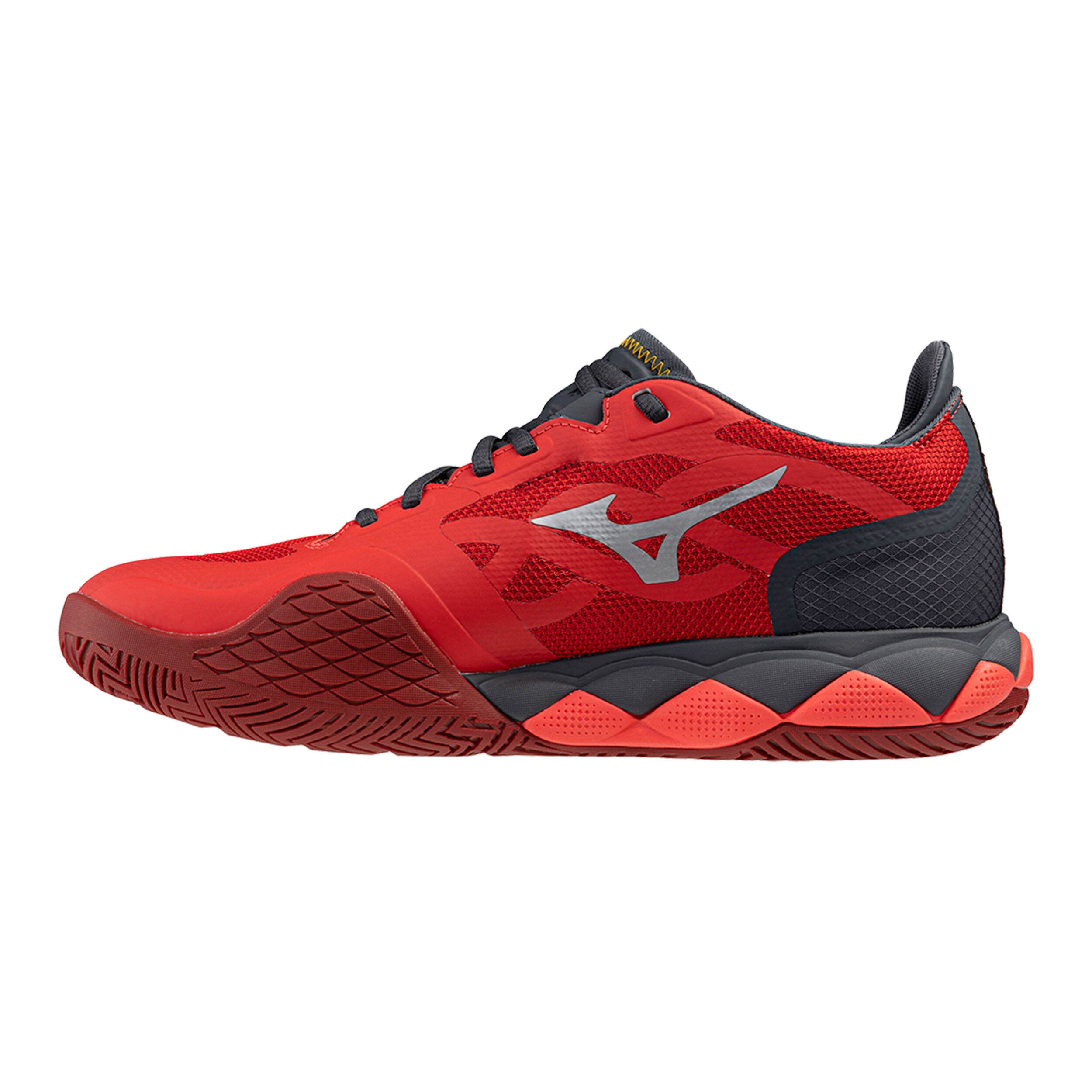 Buy Mizuno Wave Enforce Tour Scarpa Per Tutte Le Superfici Uomini Rosso Grigio Scuro online Tennis Point IT
