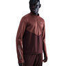 Pacer Winterized Half-Zip Camicia da corsa Uomini - rosso scuro, bronzo
