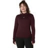 Road Winter Seamless Camicia da corsa Donna-rosso scuro