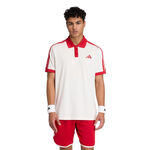 Abbigliamento da tennis adidas adidas Classics Polo Polo Uomini - beige, rosso
